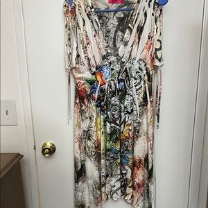 Multicolor Abstract Print Women's Dress